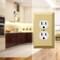 Amerelle Wall Plate, Number of Gangs: 1 Steel, Polished Brass Finish, Brass 163DBR - alternate 2